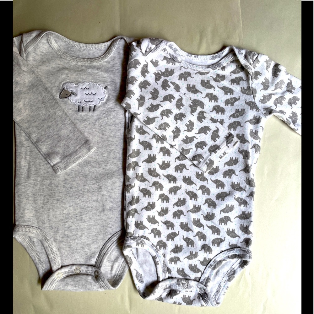 Baby Girls Cotton LS Bodysuits Simple Joys by Carter’s 6-9M